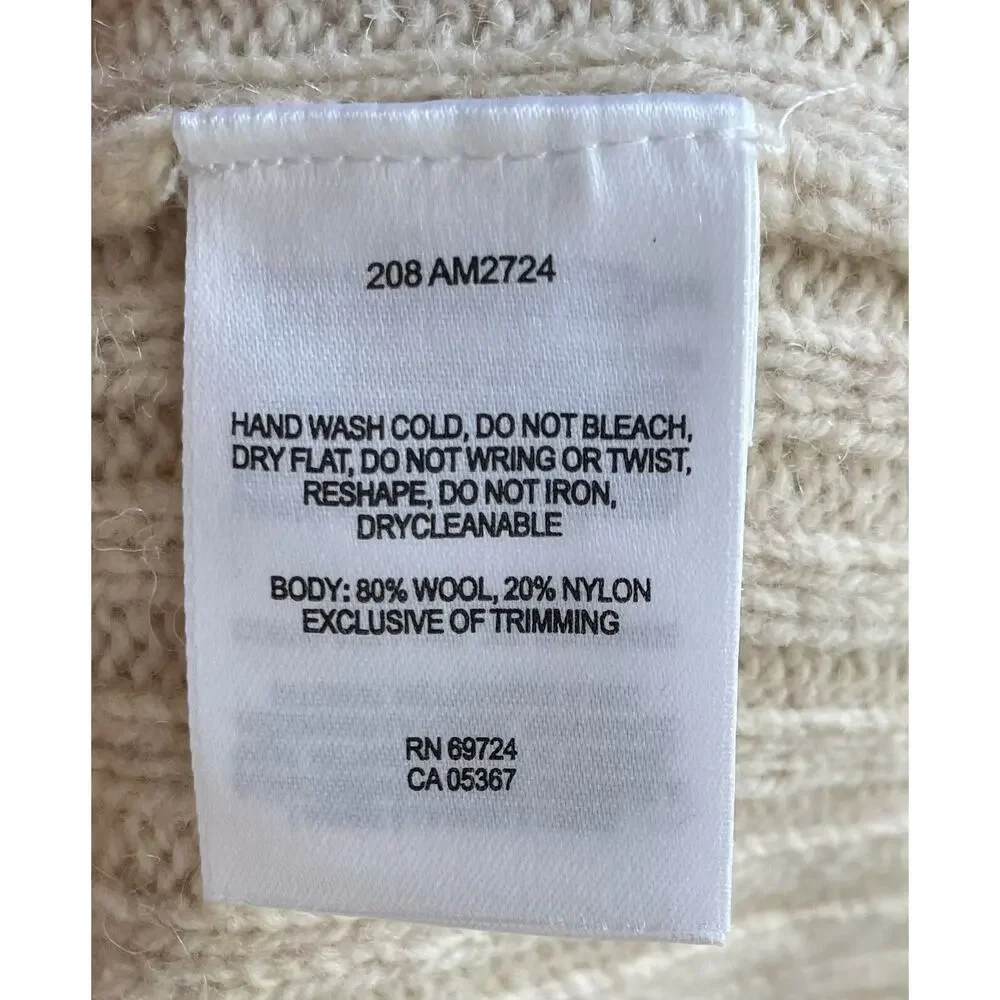 Columbia XCO Wool Sweater Mens XL Beige Color 1/4 Zip Pullover